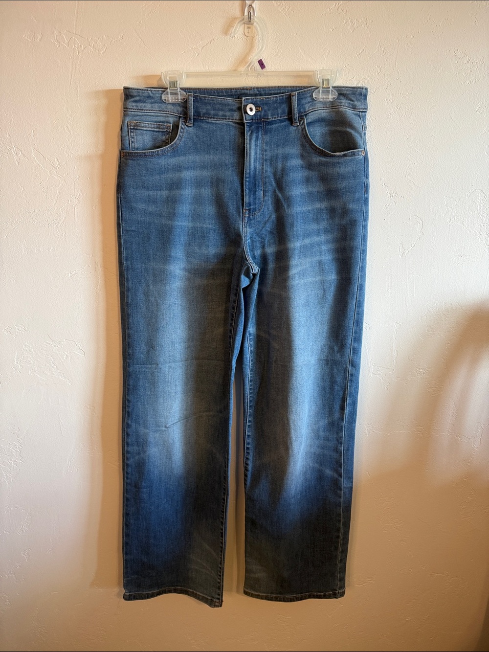 J. Jill High-Rise Straight Jeans in Medium Blue Wash